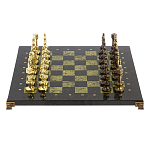 Шахматы Ренессанс из бронзы с доской из натурального камня Змеевик Decorative Thematic Chess варинант исполнения - 1 | Loft Concept в Челябинске