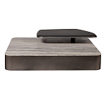 Столик журнальный квадратный  с полкой Sculptural Marble Accent с мрамором  варинант исполнения - 1 | Loft Concept в Челябинске