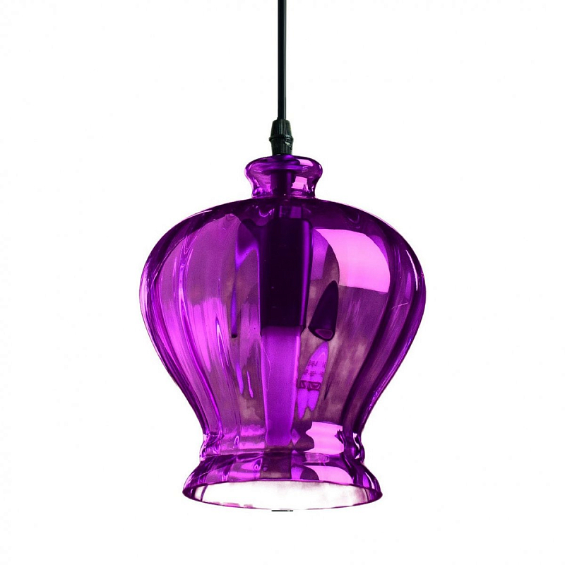Подвесной светильник Geometry Glass Purpur Bell Pendant Сиреневый Подвесной светильник Geometry Glass Purpur Bell Pendant Сиреневый в Челябинске | Loft Concept