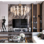 Люстра двухъярусная круглая с текстурными цилиндрическими плафонами Glimpse варинант исполнения - 10 | Loft Concept в Челябинске