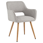 Стул в рогожке серого цвета NEASAN STOOL варинант исполнения - 1 | Loft Concept в Челябинске