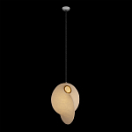 Подвесной светильник белый с фигурным тканевым плафоном White Whirlwinds варинант исполнения - 2 | Loft Concept в Челябинске