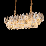 Люстра овальная с многослойными белыми и прозрачными подвесками Character Chandelier варинант исполнения - 5 | Loft Concept в Челябинске