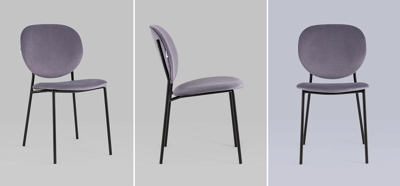 Стул Stanley Chair Пыльно-Сиреневый Велюр Стул Stanley Chair Пыльно-Сиреневый Велюр - Loft-Concept в Челябинске
