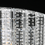 Люстра круглая на цепи цвета хром с прозрачными рельефными хрустальными пластинами Textured Glass Chandelier варинант исполнения - 8 | Loft Concept в Челябинске