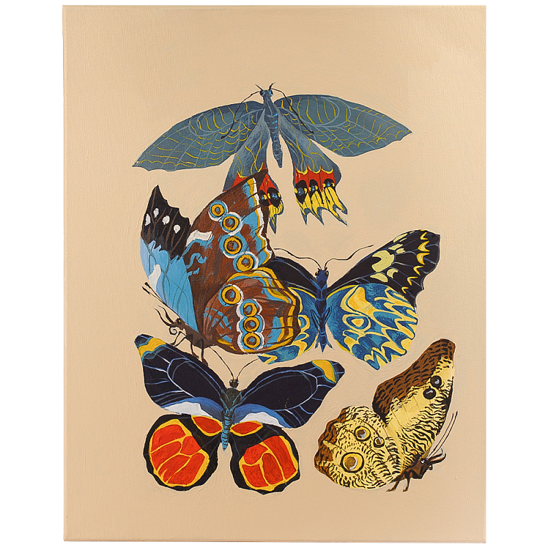 Картина Бабочки The Beauty of Butterflies Бежевый Мульти Картина Бабочки The Beauty of Butterflies Бежевый Мульти в Челябинске | Loft Concept