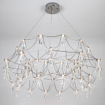 Люстра с каркасом из тонких металлических нитей и хрустальными подвесками Crystal Metal Threads Chandelier 100 варинант исполнения - 4 | Loft Concept в Челябинске