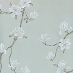 Обои ручная роспись Magnolia Canopy Original Colourway on Adam Grey dyed silk варинант исполнения - 1 | Loft Concept в Челябинске