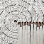 Художественный Гобелен Макраме White Disk Harmony варинант исполнения - 1 | Loft Concept в Челябинске