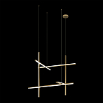 Люстра с 6-ю  пересекающимися цилиндрическими плафонами на тонких тросах Trumpet tube варинант исполнения - 7 | Loft Concept в Челябинске