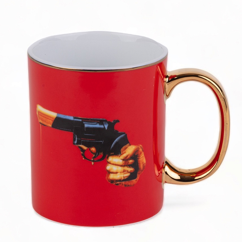 Кружка Seletti Revolver Красный Золотой Черный Кружка Seletti Revolver Красный Золотой Черный в Челябинске | Loft Concept