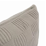 Подушка из хлопка рельефной вязки серого цвета Eden Line варинант исполнения - 2 | Loft Concept в Челябинске