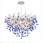 Люстра с синими стеклянными подвесками в форме капель FAIRYTREE Light варинант исполнения - 5 | Loft Concept в Челябинске