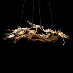 Люстра подвесная с прозрачными стеклянными птичками на ветвях Диаметр 100 см Serip Voa варинант исполнения - 7 | Loft Concept в Челябинске