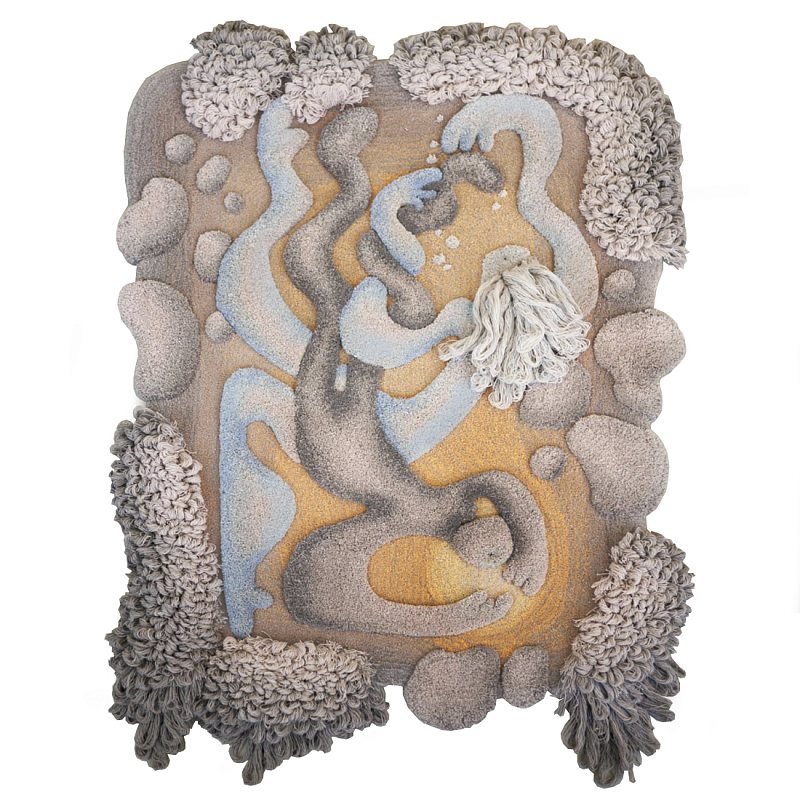 Тканый вручную монументальный настенный гобелен Soft Inception Коричневый Бежевый в Челябинске | Loft Concept 