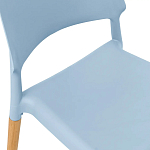 Пластиковый стул на ножках из массива бука Ferret Blue варинант исполнения - 4 | Loft Concept в Челябинске