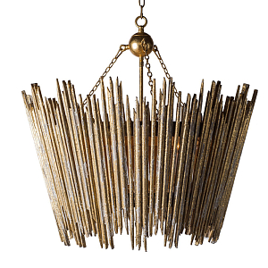 Люстра Ragna Golden Wooden Rods Chandelier