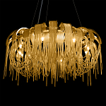 Люстра круглая подвесная с металлическими дугами и длинными цепочками 80 см Atlantis Chain варинант исполнения - 16 | Loft Concept в Челябинске