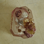 Шкатулка из эпоксидной смолы с цветами розовая Epoxy Resin Flowers Box Pink варинант исполнения - 2 | Loft Concept в Челябинске