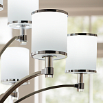 Люстра с белыми стеклянными плафонами в форме цилиндра Feiss варинант исполнения - 10 | Loft Concept в Челябинске