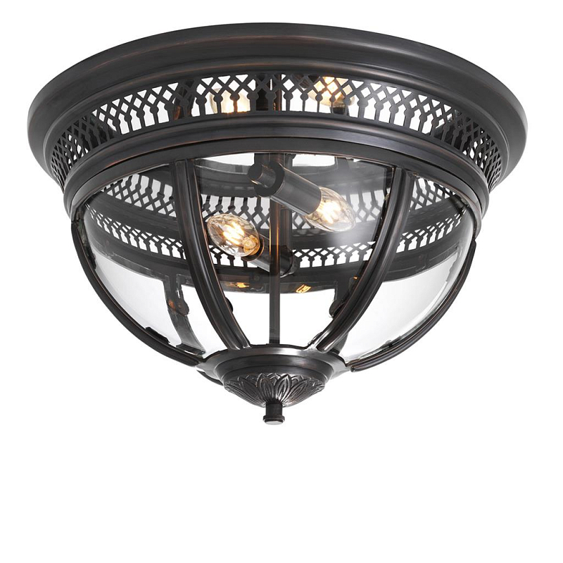 Потолочный светильник Ceiling Lamp Residential Bronze Темная бронза Прозрачное Стекло Потолочный светильник Ceiling Lamp Residential Bronze Темная бронза Прозрачное Стекло в Челябинске | Loft Concept