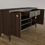 Комод-буфет Elsa Dreams Walnut с открытыми полками   варинант исполнения - 1 | Loft Concept в Челябинске