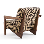 Кресло с обивкой из шенилла с тигровым принтом Tiger Chair варинант исполнения - 3 | Loft Concept в Челябинске