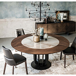 Обеденный стол круглый на чёрном фигурном основании Bosnia dinning table  варинант исполнения - 3 | Loft Concept в Челябинске