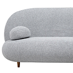 Двухместный диван с мягкой обивкой из ткани серый на деревянных ножках Michael Sofa Grey варинант исполнения - 4 | Loft Concept в Челябинске