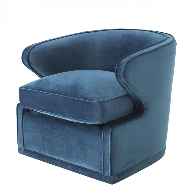 Кресло Eichholtz Chair Dorset Blue Синий Кресло Eichholtz Chair Dorset Blue Синий в Челябинске | Loft Concept