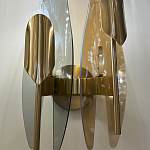 Бра с двумя плафонами дымчатого и янтарного цвета Vertical Glass варинант исполнения - 3 | Loft Concept в Челябинске