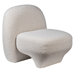 Кресло без подлокотников с обивкой из белой ткани букле Pacification варинант исполнения - 1 | Loft Concept в Челябинске