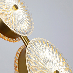  Подвесной светильник с плафонами из рельефного стекла Peony Glass Bronze Two варинант исполнения - 4 | Loft Concept в Челябинске