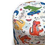 Пуф детский круглый с принтом Dinosaurs CHILDHOOD варинант исполнения - 2 | Loft Concept в Челябинске