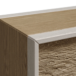 ТВ тумба 2 двери и 2 ящика с подсветкой на рельефном фасаде Warm Industrial варинант исполнения - 7 | Loft Concept в Челябинске