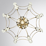 Люстра подвесная из металла с хрустальными подвесками прозрачного цвета Quasar 41 варинант исполнения - 4 | Loft Concept в Челябинске