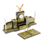 Настольный письменный набор из змеевика  и бронзы с декором в виде орла в подарочной упаковке Successful Leader варинант исполнения - 2 | Loft Concept в Челябинске