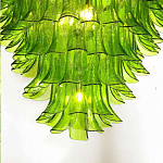 Люстра из семи ярусов зеленого стекла Independence варинант исполнения - 4 | Loft Concept в Челябинске