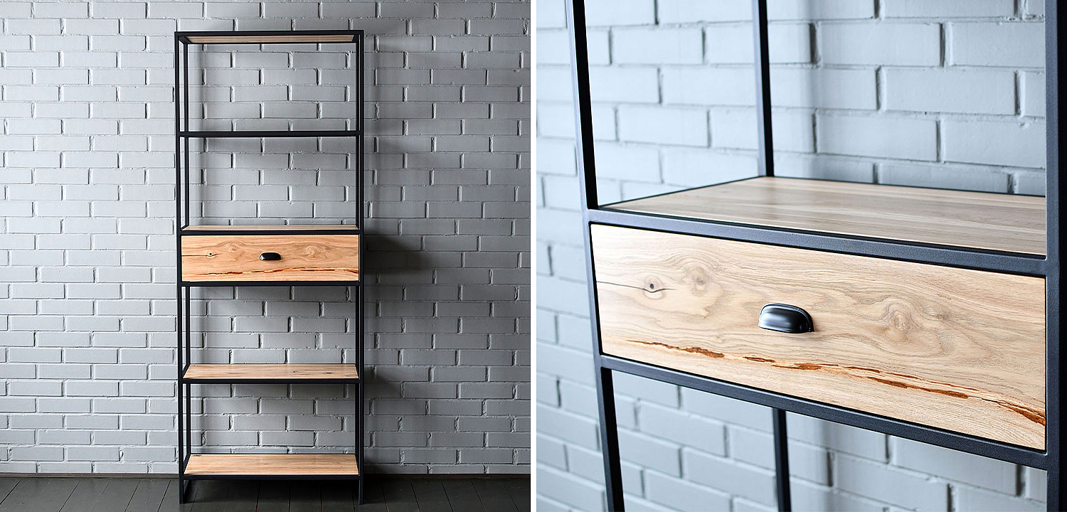 Стеллаж Kline Industrial Metal Rust Rack Стеллаж Kline Industrial Metal Rust Rack - Loft-Concept в Челябинске