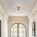 Потолочный светильник с широким полусферическим плафоном из прозрачного стекла Alora Mood варинант исполнения - 7 | Loft Concept в Челябинске