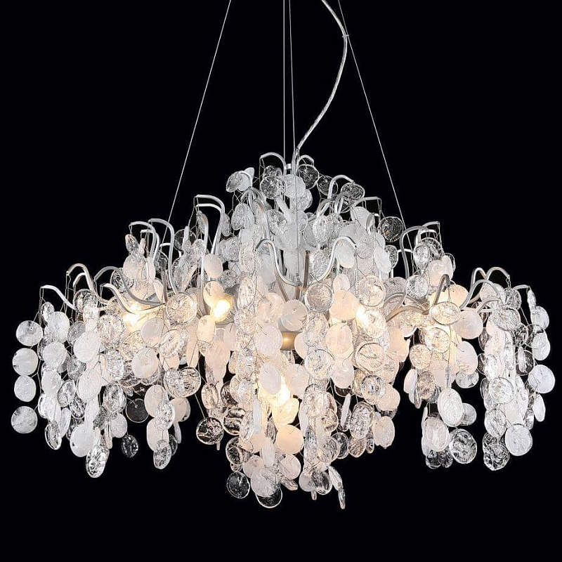 Люстра FAIRYTREE Chandelier 9 Белый Серебряный Прозрачное Стекло Люстра FAIRYTREE Chandelier 9 Белый Серебряный Прозрачное Стекло в Челябинске | Loft Concept