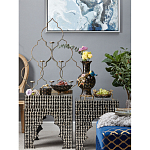 Блюдо черного цвета из фрафора на бронзовых ножках Eden Garden porcelain and bronze варинант исполнения - 6 | Loft Concept в Челябинске