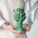 Статуэтка в виде артишока из зелёной керамики с глянцевыми лепестками Artichoke Decor  варинант исполнения - 4 | Loft Concept в Челябинске