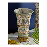 Ваза из фарфора на бронзовом основании Turquoise Blooming Garden варинант исполнения - 5 | Loft Concept в Челябинске