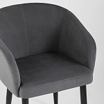 Мягкое кресло на металлических ножках Shaggy Dark Grey варинант исполнения - 5 | Loft Concept в Челябинске