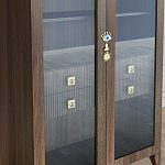 Дизайнерский шкаф витрина Elsa Dreams Walnut с 4-мя ящиками варинант исполнения - 4 | Loft Concept в Челябинске