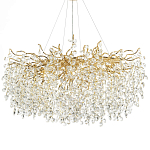 Люстра с хрустальными подвесками на металлических ветках Fairytree Light Gold Chandelier 18 варинант исполнения - 1 | Loft Concept в Челябинске