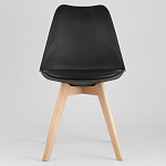 Стул с основой из пластика и мягким сиденьем Arvika Black варинант исполнения - 2 | Loft Concept в Челябинске