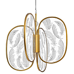 Люстра с гравировкой на акриловых плафонах Gravyura Bronze D 50 см варинант исполнения - 1 | Loft Concept в Челябинске