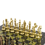 Шахматы Ренессанс из бронзы с доской из натурального камня Змеевик Decorative Thematic Chess варинант исполнения - 3 | Loft Concept в Челябинске